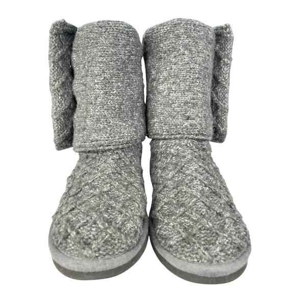 UGG Women’s Cardy Lattice Knit Tall Grey Pull On Boot Size 8 - Picture 7 of 12